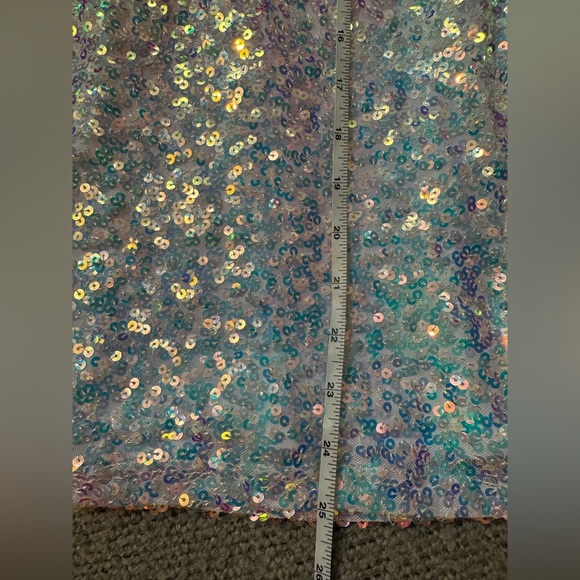 NWT Windsor Sequin Mini Dress Medium White Rainbow Glitter Party Club Bride Glam - Picture 15 of 15